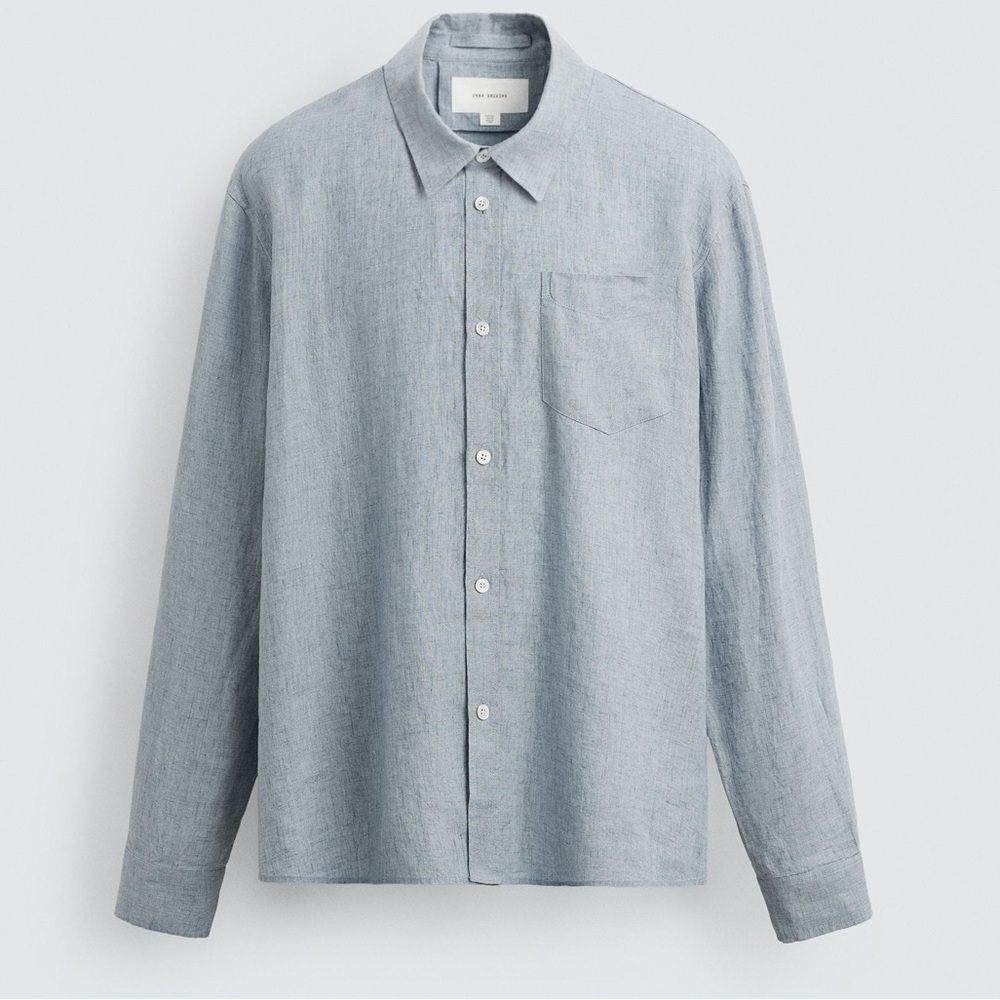 Zara Men’s Relaxed Fit Light Blue Shirt